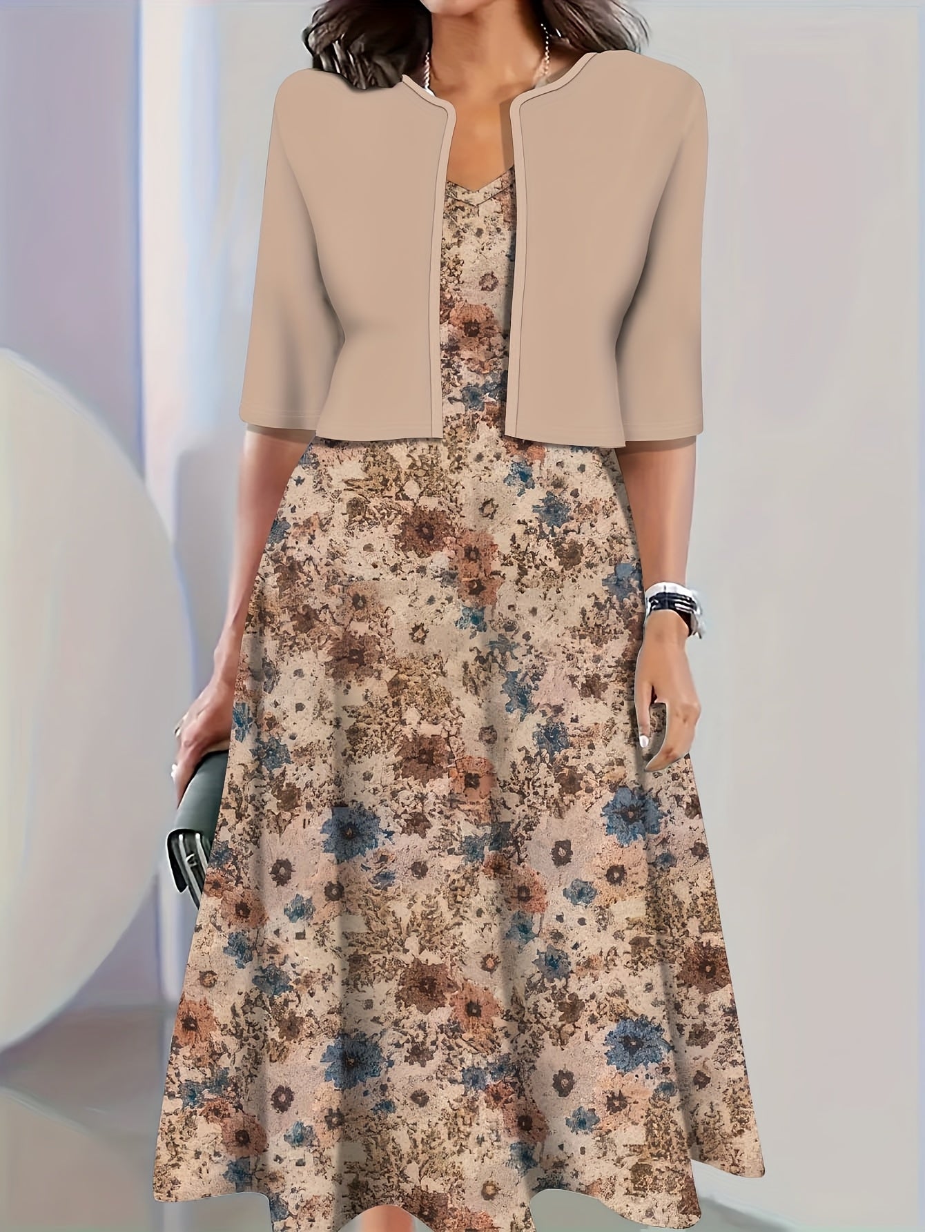 ELARA FLORAL PRINT DRESS SET