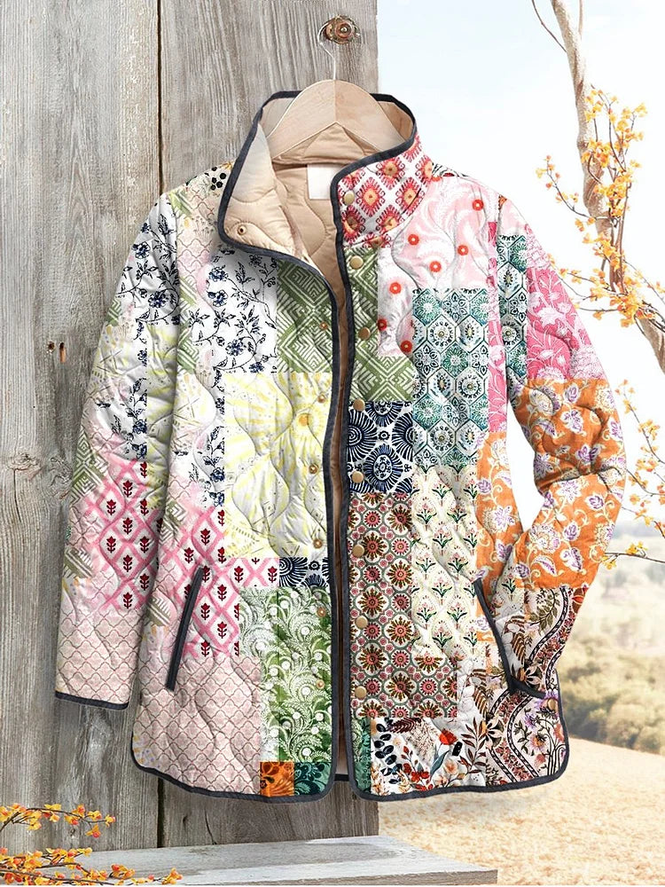 Ruby | Casual Quilted Jacket for Women with Floral Print
