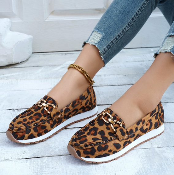 Everly - Leopard Print Loafers