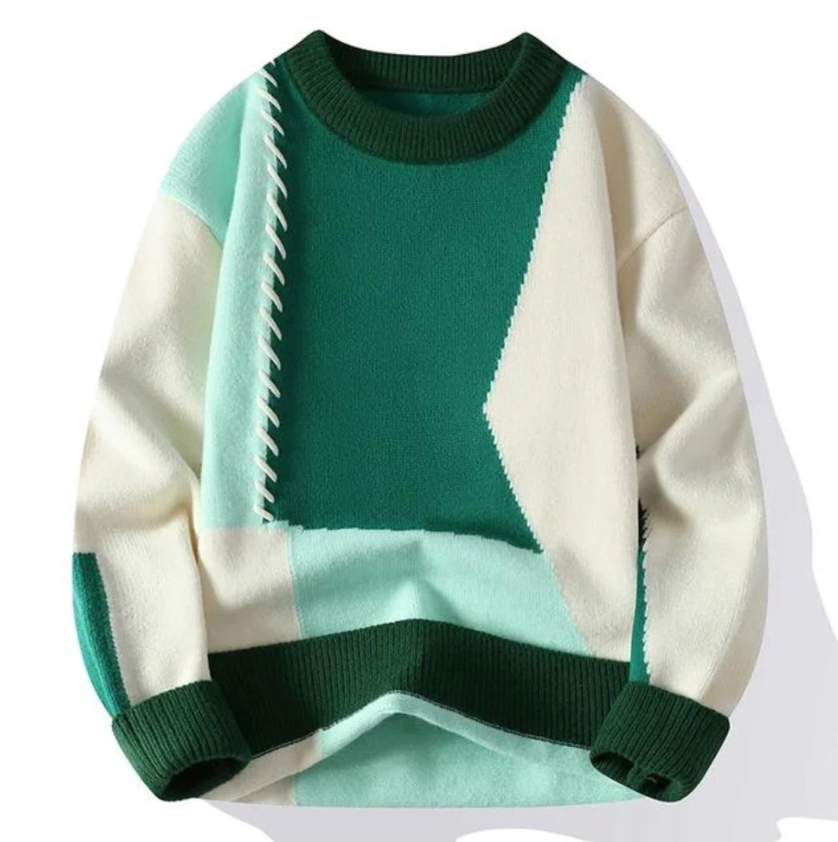 CLAIRE KNITTED PATCHWORK SWEATER