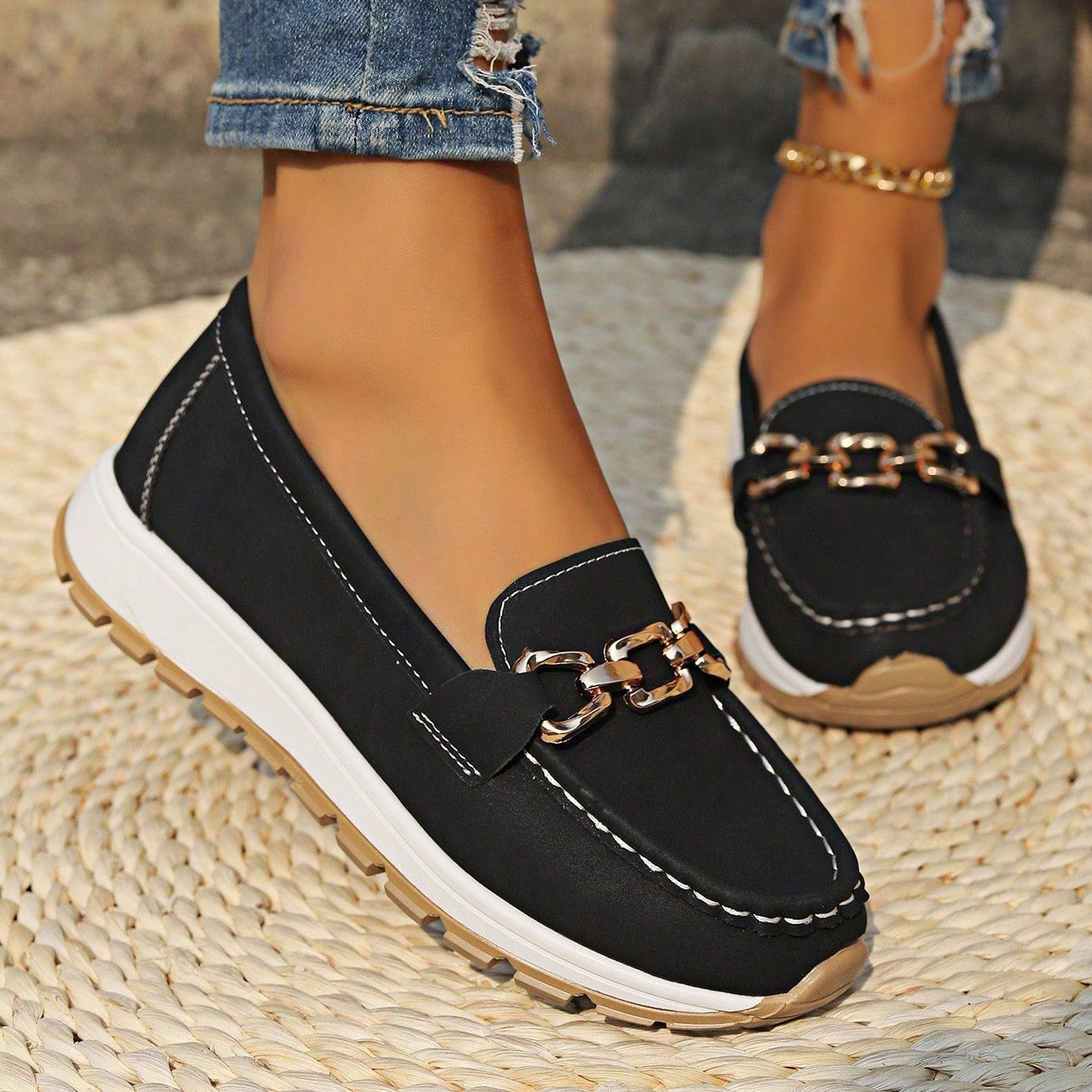 Ella - Flat Buckle Loafers
