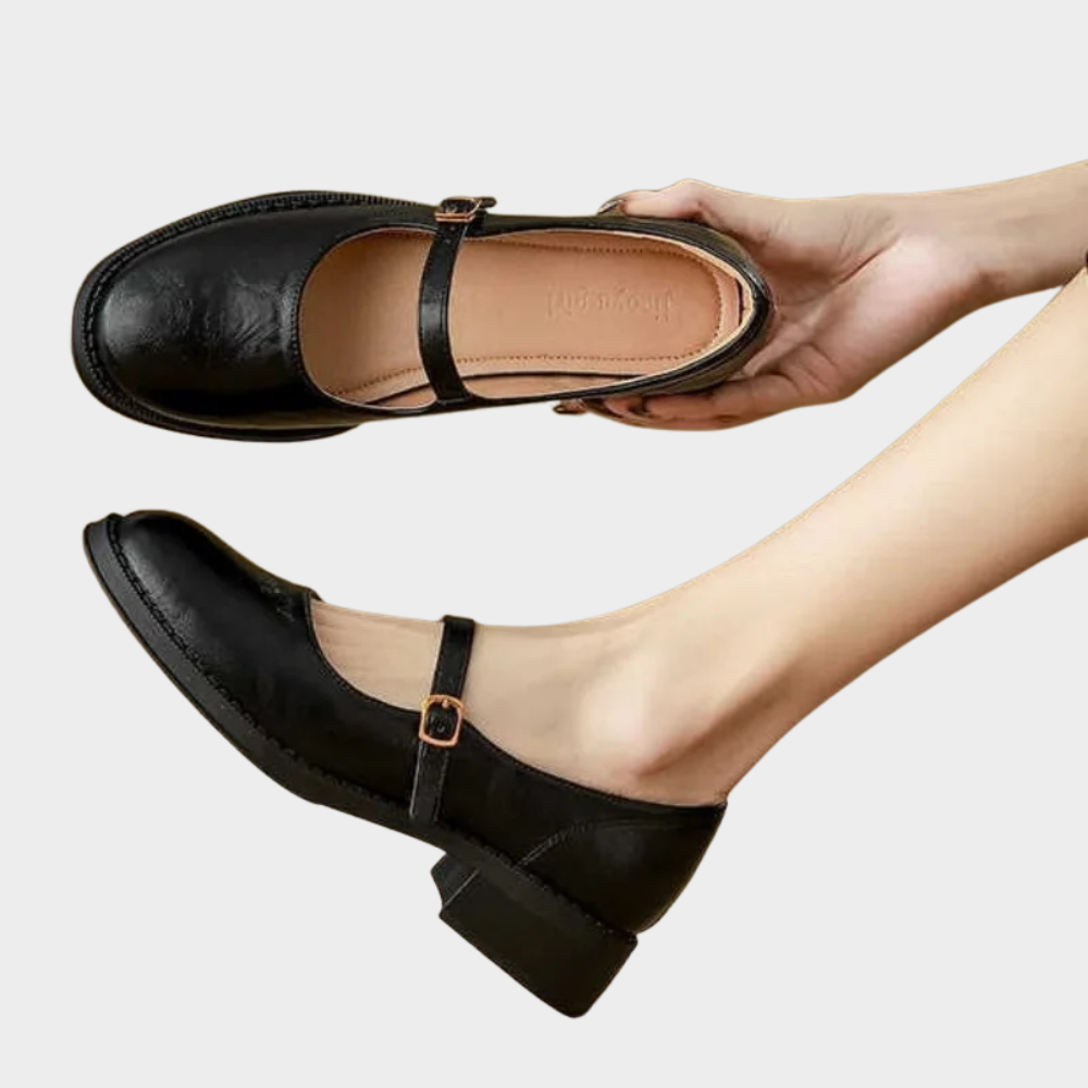 Poppy | Classic Leather Mary Janes