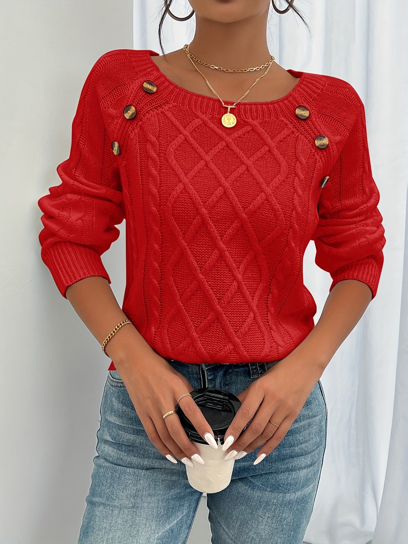Amélie | Elegant Button Knit