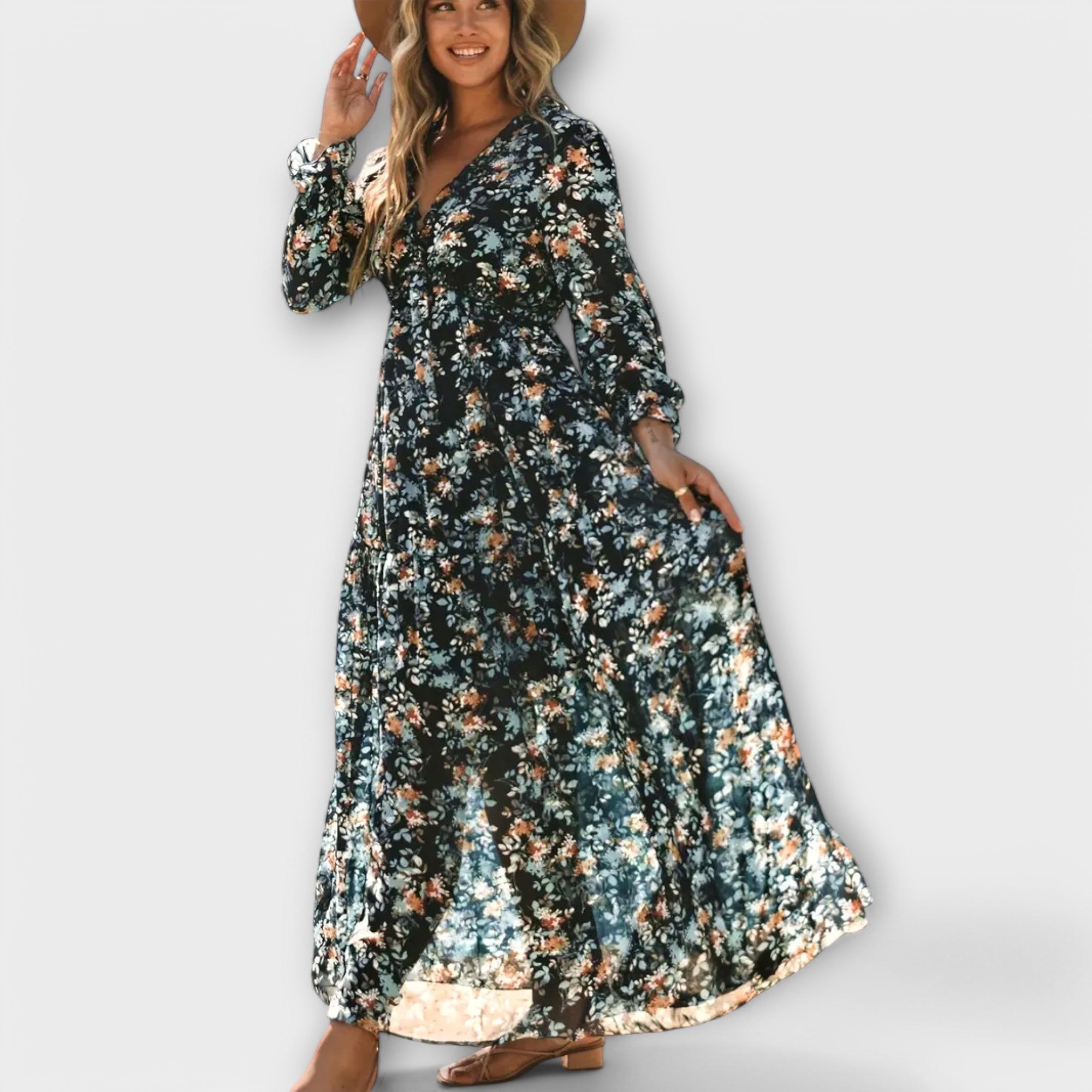 CIRILLA | FLOWY FLORAL MAXI DRESS
