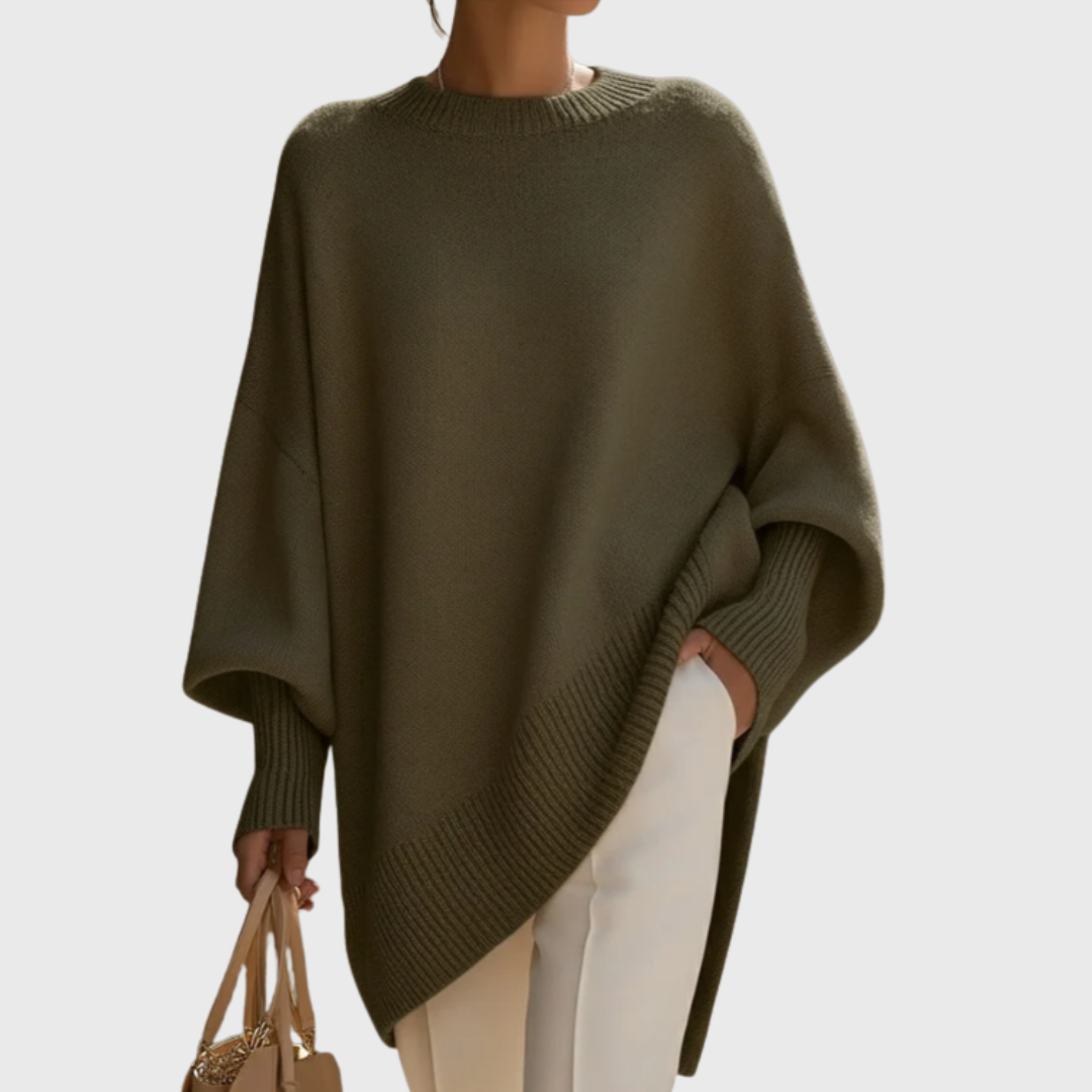 LIVIA OVERSIZED PONCHO SWEATER