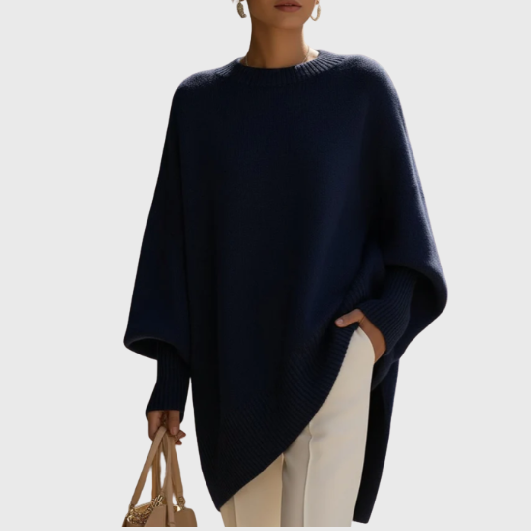 LIVIA OVERSIZED PONCHO SWEATER