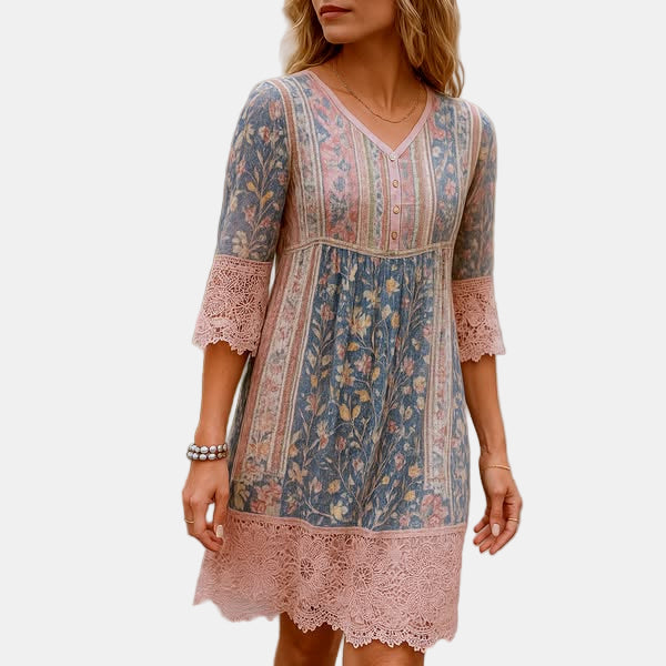 Mackenzie | Vintage Printed Lace Dress