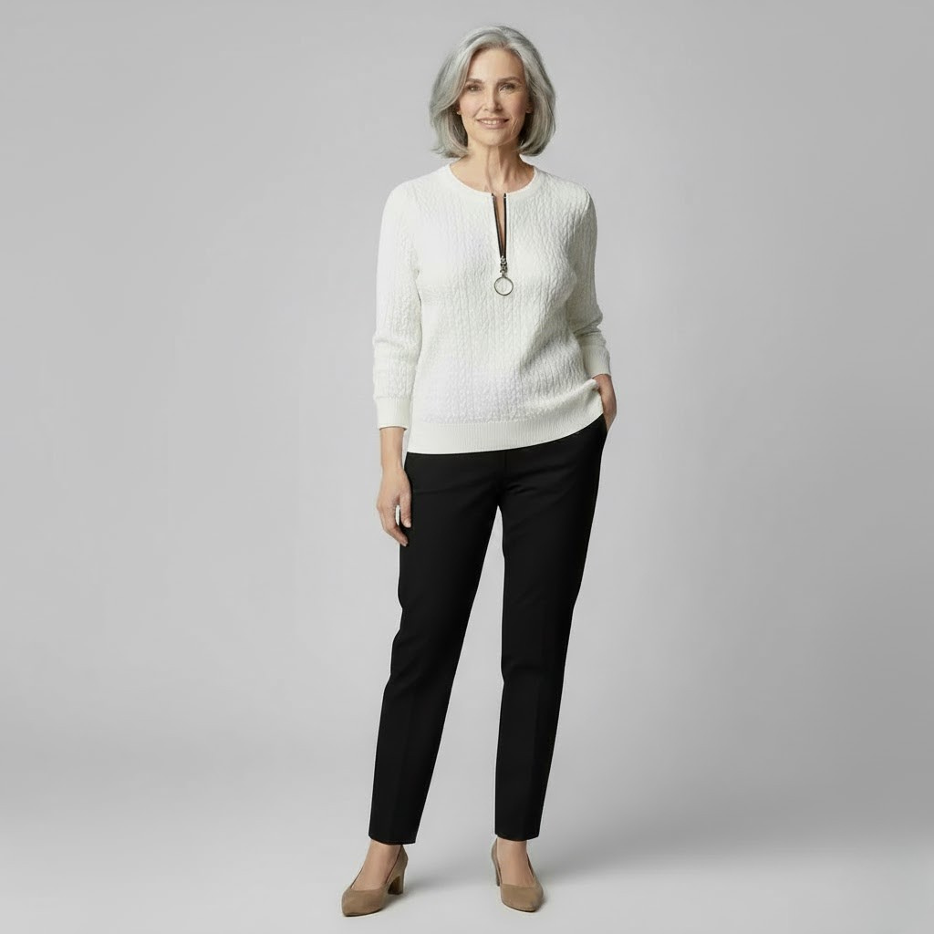 Amelira | Quilted Zip Pullover