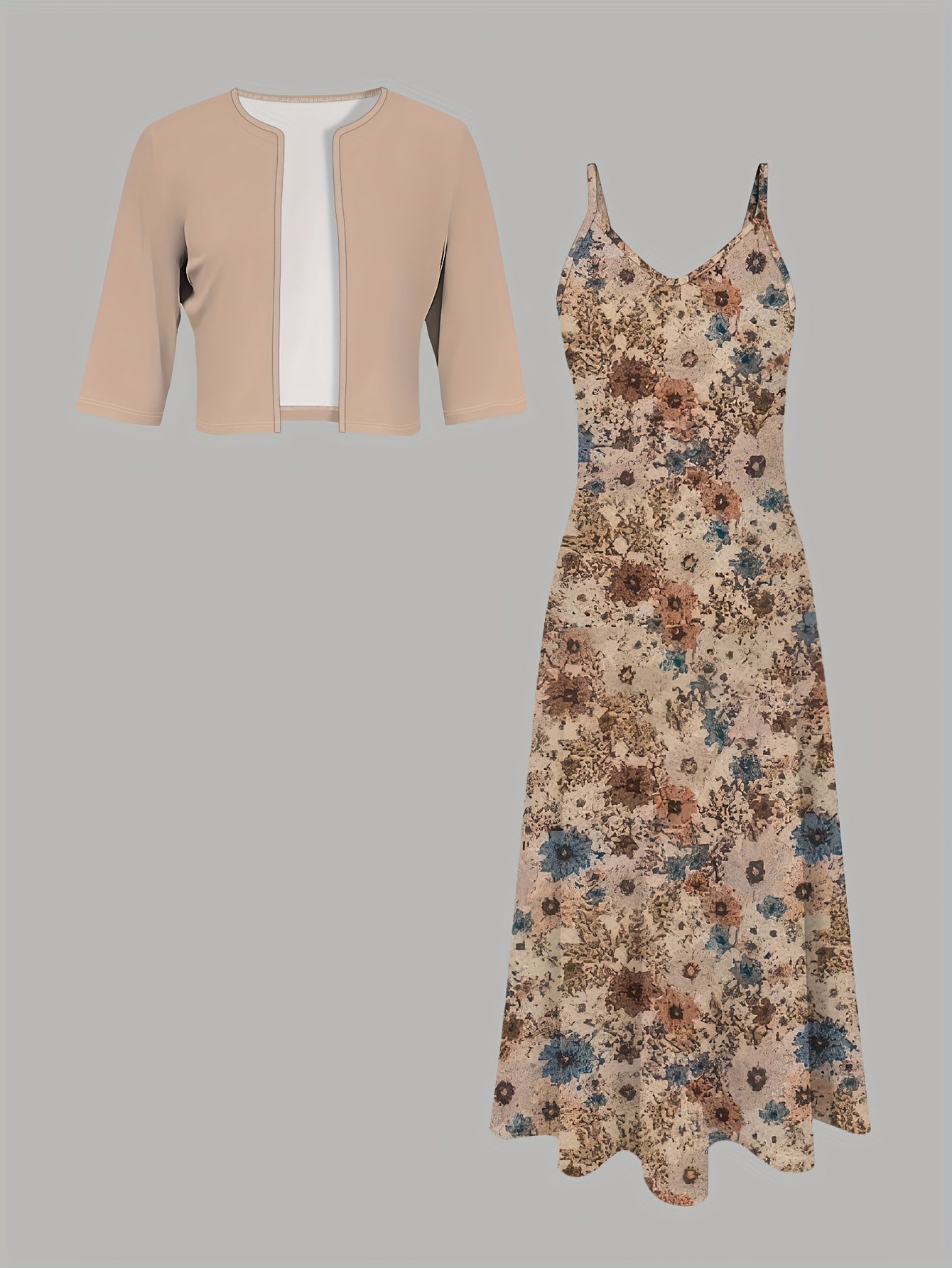 ELARA FLORAL PRINT DRESS SET